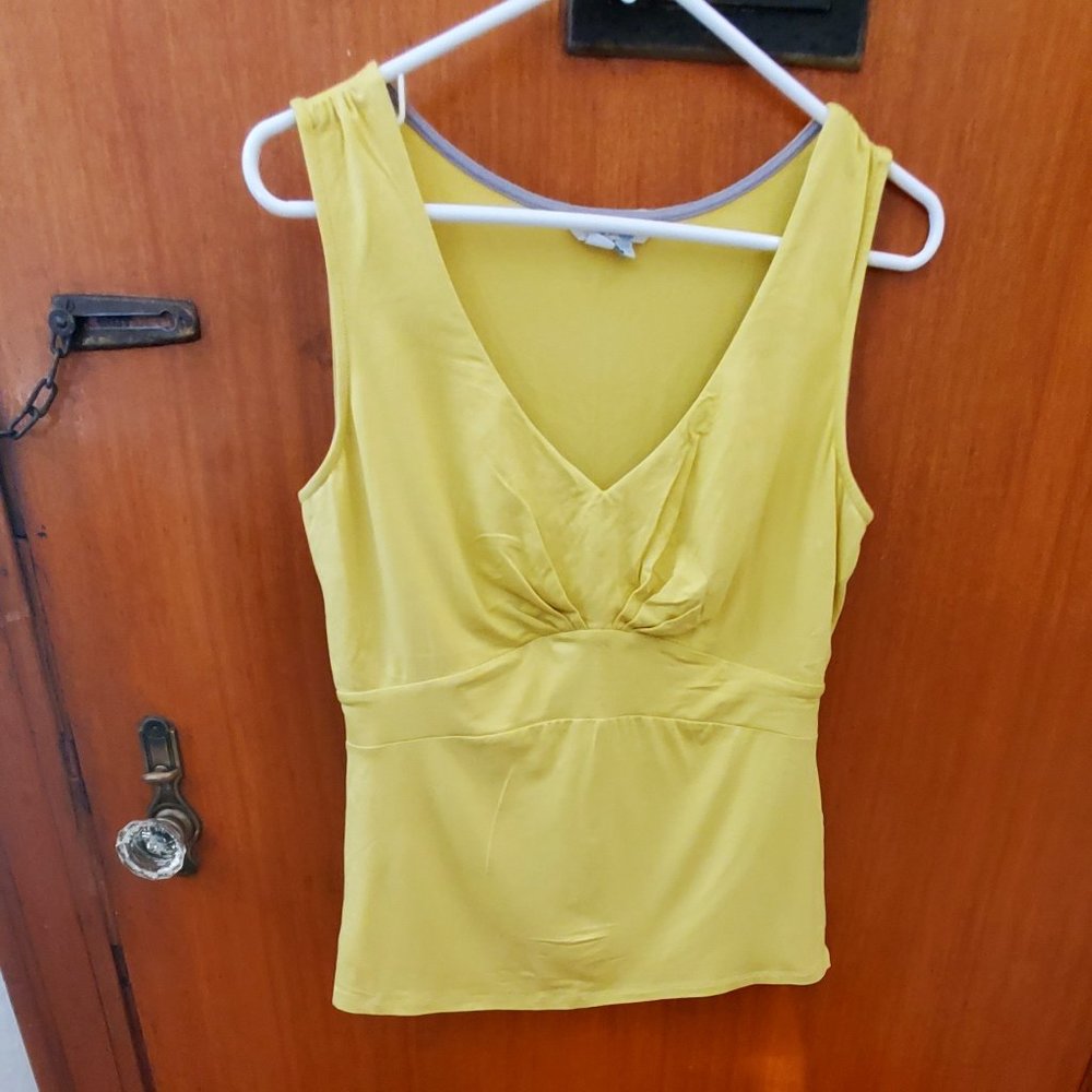 Boden Easy Tank Sleeveless Top - Size 10, Yellow